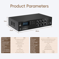 Amplificateur de sonorisation PA 60W 100V 70V avec tuner USB MP3 FM pour écoles, usines, églises - Vente en gros