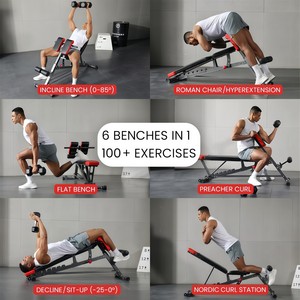 Venta Directa de Fábrica, Banco de Pesas Multifuncional de Acero con Soporte para Barra, Banco de Entrenamiento Plegable y Económico para Fitness - Product Image 6