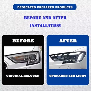 Fari HETOP <span class=keywords><strong>A3</strong></span> S3 2017-2020, Aggiornamento Fari LED con Occhio d'Angelo, Luci di Marcia Diurna e Indicatori di Direzione Anteriori Modificati per <span class=keywords><strong>Audi</strong></span> - Product Image 3