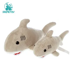 Büyük animasyonlu gri köpekbalığı dolması hayvan peluş doldurulmuş köpekbalığı oyuncak