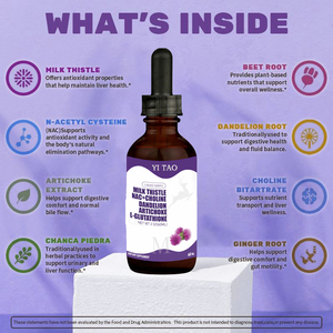 Milk Thistle Extract Drops Liquid Tincture, Natural Silymarin Supplement for Liver Health Support, Alcohol-Free <b>Dropper</b> <b>Bottle</b> - Product Image 3
