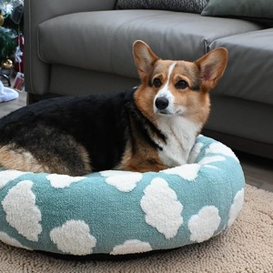 Cama redonda antiansiedad esponjosa para perros Donut, lavable, resistente a mordeduras, acogedora cama para dormir para mascotas para perros pequeños y medianos - Product Image 6