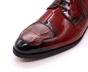 Dernier modèle de chaussures derby rétro pour homme, en cuir véritable, chaussures de ville officielles - Product Image 3