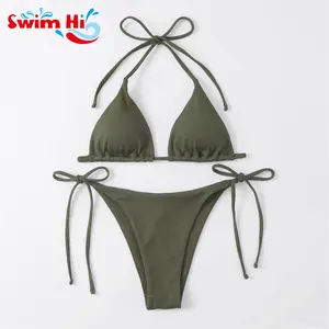 2023 Custom Sexy Beach Super Mini Extreme Micro Swimsuit Two Pieces String Bikini & Beachwear