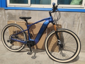 Vélo de montagne à assistance électrique avec batterie au lithium en fibre de carbone, moteur à moyeu arrière et vitesses variables pour le cyclisme de course, cadre en fibre de carbone - Product Image 4