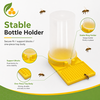 Bouteille d'alimentation pour abeilles de 500 ml avec bouchons anti-étouffement, remplissage facile par l'entrée, mangeoire transparente pour ruche, équipement d'apiculture