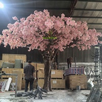Anpassbare Größe, Form und Farbe Künstlicher Kirschbaum aus Fiberglas und Kunststoff Großer Künstlicher Kirschblütenbaum für Restaurant- und Heimdekoration