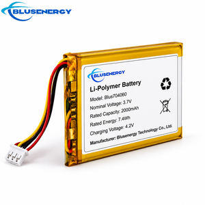 Batterie Lipo rechargeable au lithium polymère à 3 fils, 704060, 3,7 V, 2000 mAh, avec connecteur PH2.0, pour appareils électroniques portables - Product Image 3