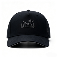 Casquette de baseball unisexe ajustable à visière incurvée structurée, respirante, perforée au laser, avec logo brodé personnalisé, idéale pour la randonnée en extérieur