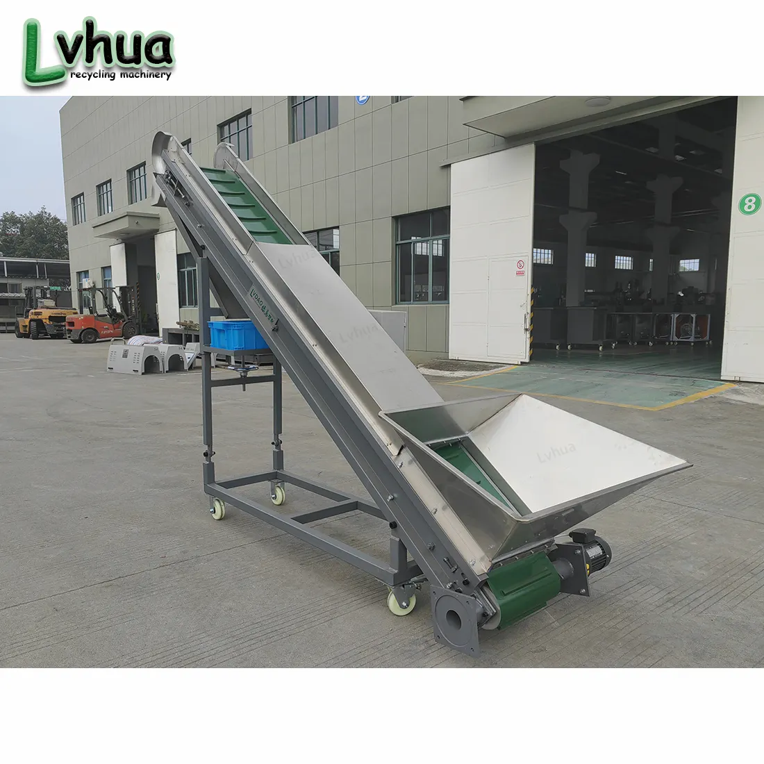 Lvhua, correia transportadora plana de baixo ruído, pesagem automática e classificação de perfil de alumínio, correia transportadora plana de PVC PU