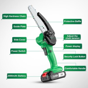 Motosierra Inalámbrica Profesional de 20V, Herramientas Eléctricas de Grado Profesional para Cortar Madera, Soporte de Almacén Local en la UE, Envío Directo CS-150A-2 6i - Product Image 2