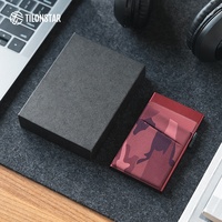 TILONSTAR TVC319 Best Sellers Portefeuille minimaliste pour homme avec blocage RFID, en aluminium, à glissière latérale, avec porte-cartes pop-up