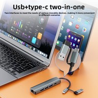 5 en 1 USB C Hub Multiport Adaptateur Type C USB 3.0 Transfert de données Gigabit Ethernet RJ45 Station d'accueil pour MacBook Pro