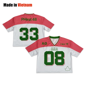 Wholesale <b>Plus</b> <b>Size</b> Football Jerseys Custom Digital Print Design <b>Mesh</b> Breathable Anti-UV Quick Dry Oversized American Football - Product Image 1