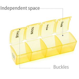 Round Shape Colorful 28 Compartments Pill Organizer <b>7</b> Day <b>Tablet</b> Sorter Box Stock Pill Box - Product Image 4
