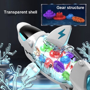 ของเล่นเกียร์ไฟฟ้า Shark <span class=keywords><strong>Megalodon</strong></span>,ของเล่นฉลามสำหรับพัฒนาเด็กมีเกียร์ส่งผ่านแสงและดนตรี - Product Image 3