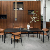 Chaises de Salle à Manger en Bois Massif Style Nordique, Modernes et Minimalistes, avec Dossier en Tissu de Créateur, pour la Maison, le Salon ou l'Hôtel