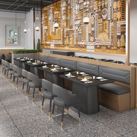 Meubles de salle à manger pour barbecue coréen haut de gamme Table et chaises élégantes pour les magasins de barbecue et les restaurants
