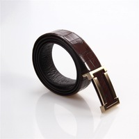 Ceinture en cuir et alliage pour homme, motif crocodile, tendance, formelle, pour affaires, emballage cadeau, vente en gros, directement de l'usine, best-seller en ligne