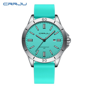 Montre sport à quartz pour homme avec grand cadran de 43 mm, modèle 5025, avec 3 aiguilles lumineuses, étanche, en silicone léger - Product Image 1