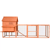 Grand poulailler en bois écologique, solide, imperméable et résistant au soleil, pour poules pondeuses, 310*150*150 cm, couleur personnalisable