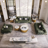 Vente directe de l'usine chinoise de luxe 123 ensemble de canapés en cuir meubles de maison modernes avec un design élégant pour le salon