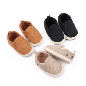 Scarpe Casual per Neonati Maschi con Design a Motivo Romboidale, Suola Morbida e Colore Uniforme per Camminare - Product Image 6