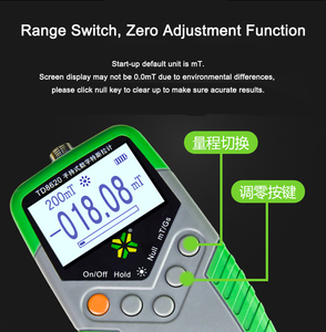 TD8620 Digital <strong>Gauss</strong> <strong>Meter</strong> Handheld Gaussmeter 0-2000mT 5% Accuracy Tesla Tester - Product Image 4