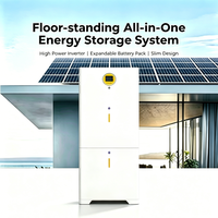 Batterie de stockage d'énergie solaire LiFePO4 10 kWh avec protection IP21, conception empilable, onduleur 5,5 kW, système tout-en-un