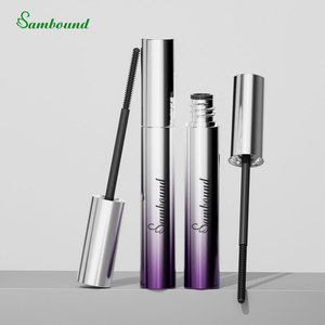 Flacon de mascara personnalisé en PETG, conteneur cosmétique rond en plastique, emballage dégradé plaqué sous vide avec bouchon intérieur en NBR - Product Image 2