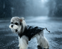 Veste de luxe pour chien en polyester, style motard, doublée polaire, imperméable avec fermeture éclair, durable, toutes saisons, vêtement d'extérieur pour animaux de compagnie