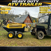 Remorque tout-terrain robuste à châssis en acier pour ATV / UTV, haute capacité de charge
