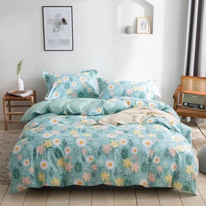 Juego de ropa de cama de algodón con estampado para el hogar, funda de edredón para apartamento de estudiantes, Sábana bonita, fundas de almohada - Product Image 4