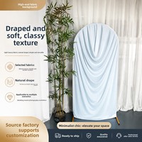 Housse d'arche préformée Muwei en forme de U, rideau de fond d'arche en tissu extensible mat pour la décoration d'entrée de cérémonie de mariage et de fête
