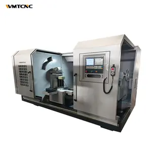 Servicio personalizado CK61125x1500 torno de metal CNC de agujero grande para cortar máquina de torneado con rodamiento de husillo