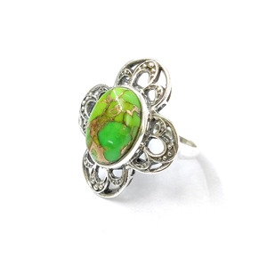 แหวนเงินแท้ 925 ประดับพลอยสีเขียวขุ่น แหวนเงินทำมือ คอลเลคชั่นแหวนสวยงาม เครื่องประดับเงิน ราคาขายส่ง - Product Image 3