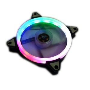 พัดลม LED ขนาด 120 มม. พร้อมไฟวงแหวน RGB สำหรับระบายความร้อนเคสคอมพิวเตอร์ 3 พิน 4 พิน 12 โวลต์ - Product Image 4