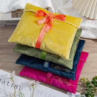 Petite pochette cadeau réutilisable en velours avec cordon de serrage pour bague, estampage à chaud, sérigraphie, tailles personnalisables