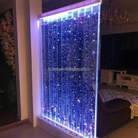 Écran de séparation en rideau d'eau LED RVB coloré - Fontaine d'eau décorative pour restaurant, hôtel, salon