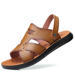 รองเท้าแตะผู้ชายแฟชั่นฤดูร้อน รองเท้าลำลอง<span class=keywords><strong>ชาย</strong></span>หาด รองเท้าสวมสบายสำหรับเดินเล่นกลางแจ้ง รองเท้าธุรกิจผู้<span class=keywords><strong>ชาย</strong></span> รองเท้าสไลด์ ดรอปชิปปิ้ง - Product Image 1