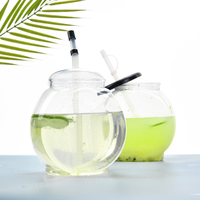 Verre à cocktail Daiquiri Slush Yard Strawcup AOBO American en plastique de 32oz et 40oz avec logo personnalisé pour jus et boissons fraîches, idéal pour les fêtes