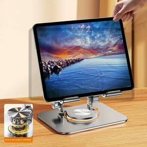 Mobile Phone Tablet <strong>Computer</strong> Desk Stand 360 Degree Rotating Aluminum Alloy Folding Lifting Smart Tracking Special <strong>Bracket</strong> 4-12 - Product Image 2