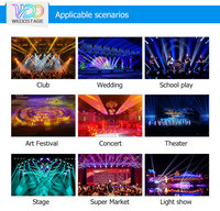 Luces de Proyección LED RGB WEDOSTAGE con Activación por Sonido, Clasificación IP44, Cañón de Confeti CO2 para Parques Temáticos, Bodas, Discotecas