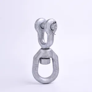 Hot Dipped Galvanized carbon steel forged Lifting G403 Eye and Jaw End Mooring Anchor Chain Swivel