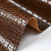 Alligator personnalisé 1.2mm tricoté Crocodile végétalien PVC artificiel Faux cuir synthétique tissu pour sac chaussures fabrication de bagages