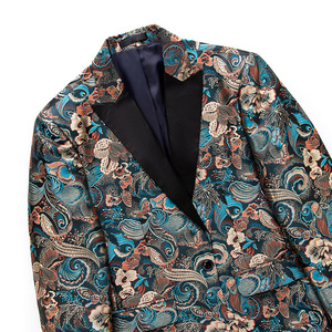 Nuovo Blazer Jacquard da Uomo, Abiti di Lusso Vintage con Risvolto, Completo da Cerimonia con <span class=keywords><strong>Paillettes</strong></span> - Product Image 3