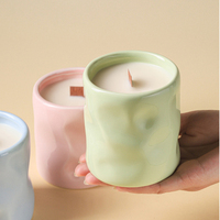 Pots en céramique pour bougies, coupelles pour bougies d'aromathérapie, supports de bougies vides DIY, décorations, récipients pour cire de soja