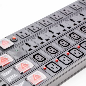 150 Joule 9 Blocs Multiprises Parafoudre Électrique Robuste Rallonge Bande-1U de Bâti de Support - Product Image 1
