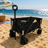 Chariot pliant robuste en acier, capacité 150 kg, chariot utilitaire d'extérieur, pliable, pour le shopping, le jardin, le camping, vente en gros