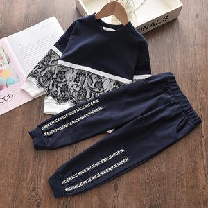 Conjunto de Ropa para Niñas 2022, Sudadera de Manga Larga con Encaje + Pantalones con Letras, Conjunto de 2 Piezas para Primavera y Otoño - Product Image 3